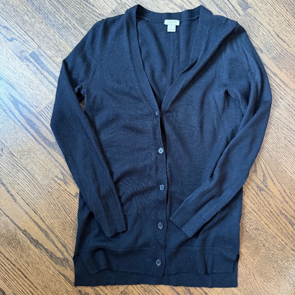 J Crew Factory Black Cardigan